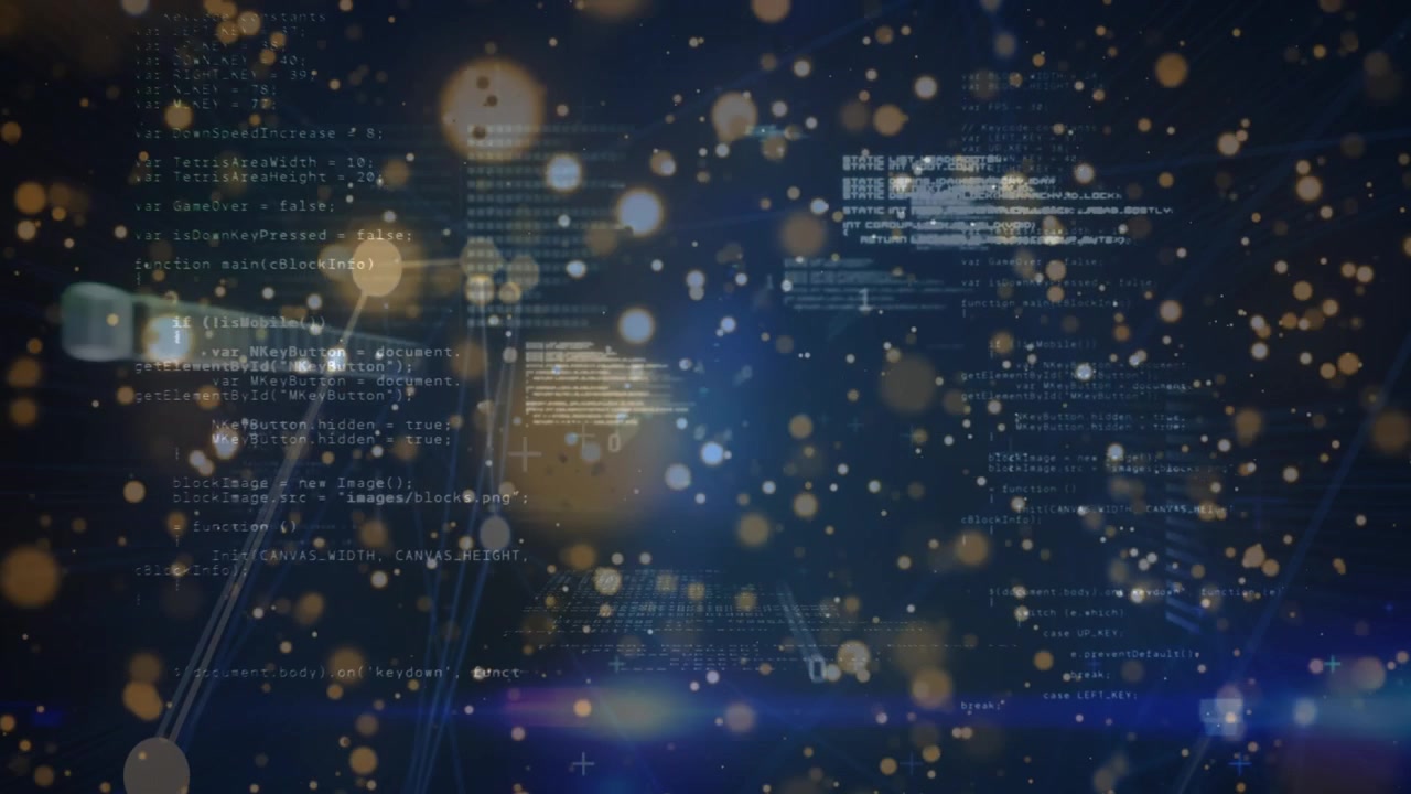 サッカーコートの上を流れ星と紙吹雪が舞うアニメーション