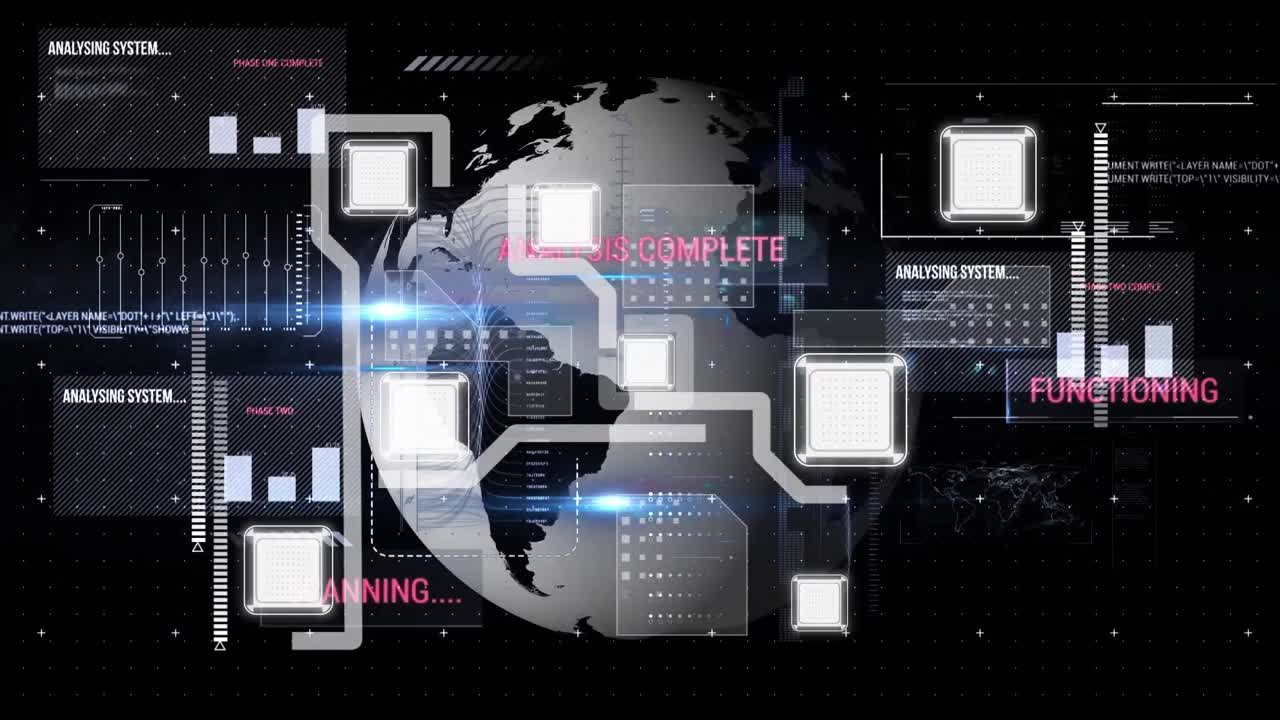 Animation of network of connections over globe