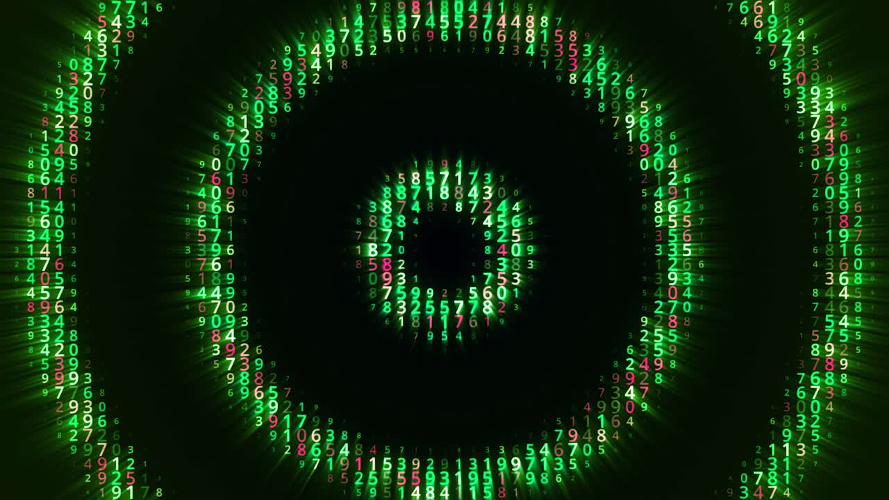 Abstract Circular Number Patterns