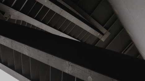 abstract, geometric steel stairway