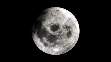 moon phases with solid black shadow in diagonal