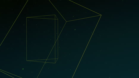 motion abstract geometric shape with particles in space 23