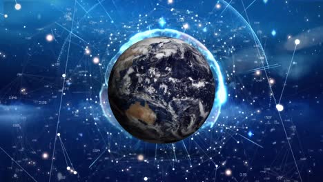 rotating globe and networks