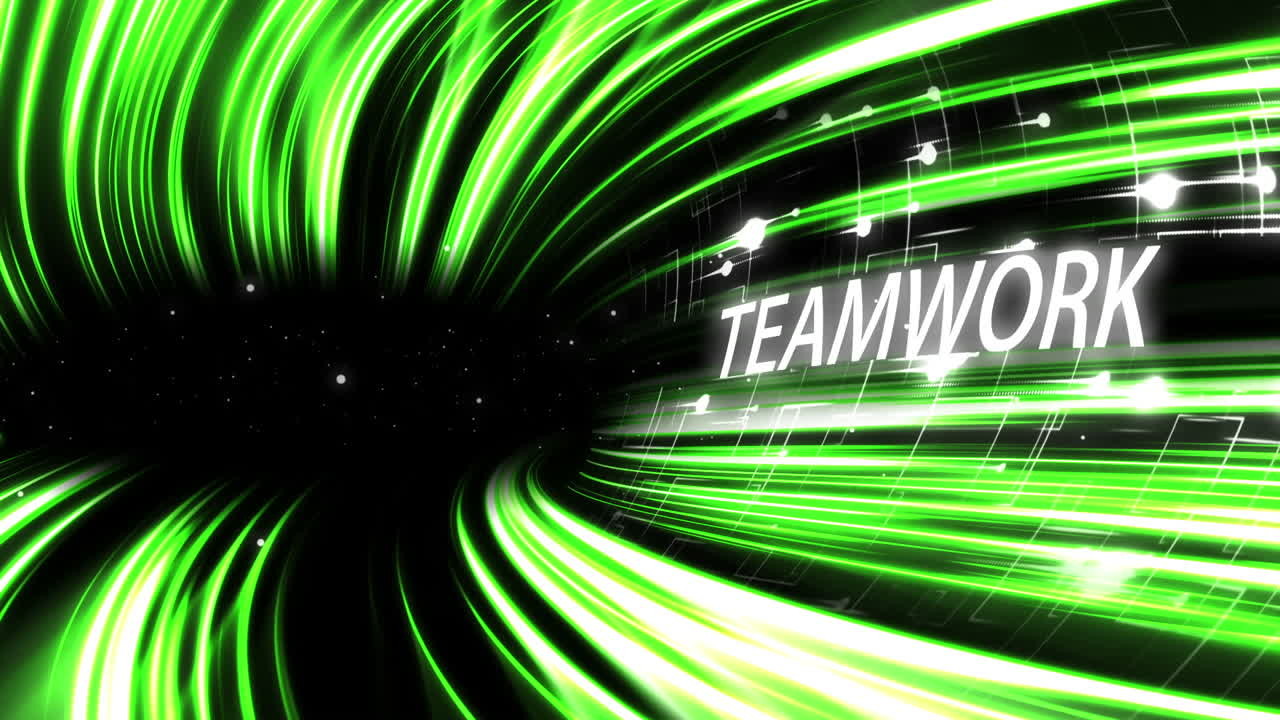 텍스트와 함께 녹색 선의 비디오