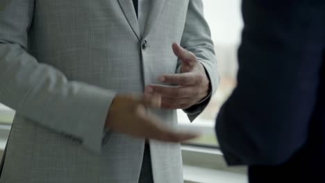 closeup shot of business handshake