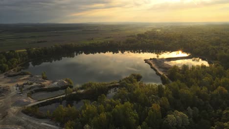 Aerial-4K-drone-footage-of-lake-near-Ormo?