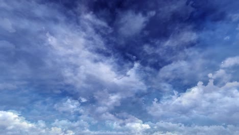 timelapse changes in the condition of white clouds in the blue sky during the day