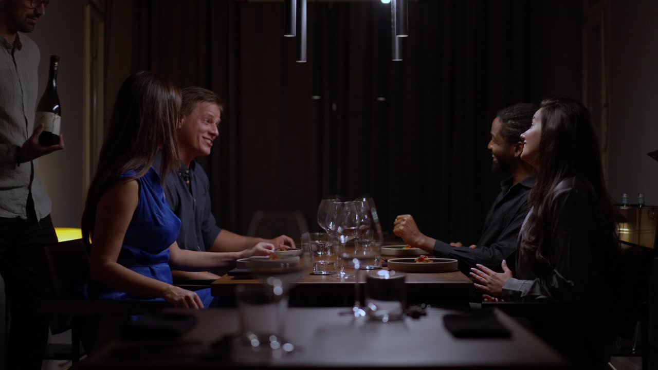People dining at a restaurant