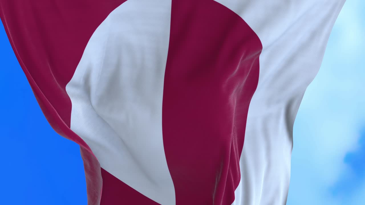 un bucle sin costuras de la bandera de groenlandia.