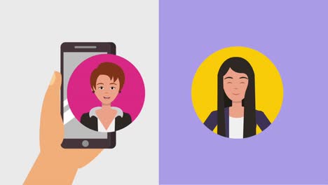 trabajo en equipo personas animación hd