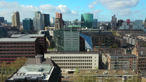 high rise buildings at the port city of rotterdam in the dutch province of south holland