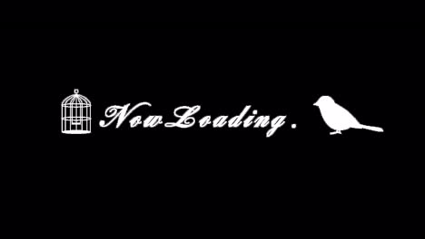 bird loading text animation 1080p - 30 fps - alpha channel