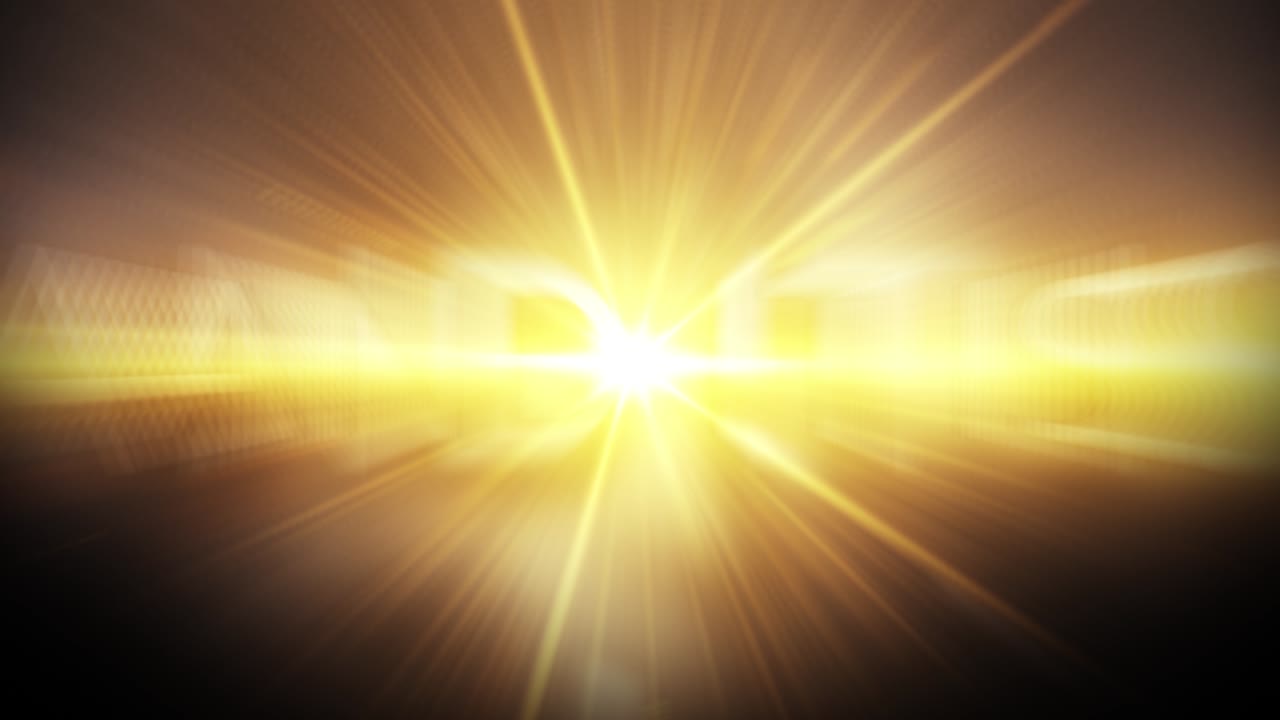 Rivelazione Testo Dorato Cinematografico con Luce Drammatica e Particelle