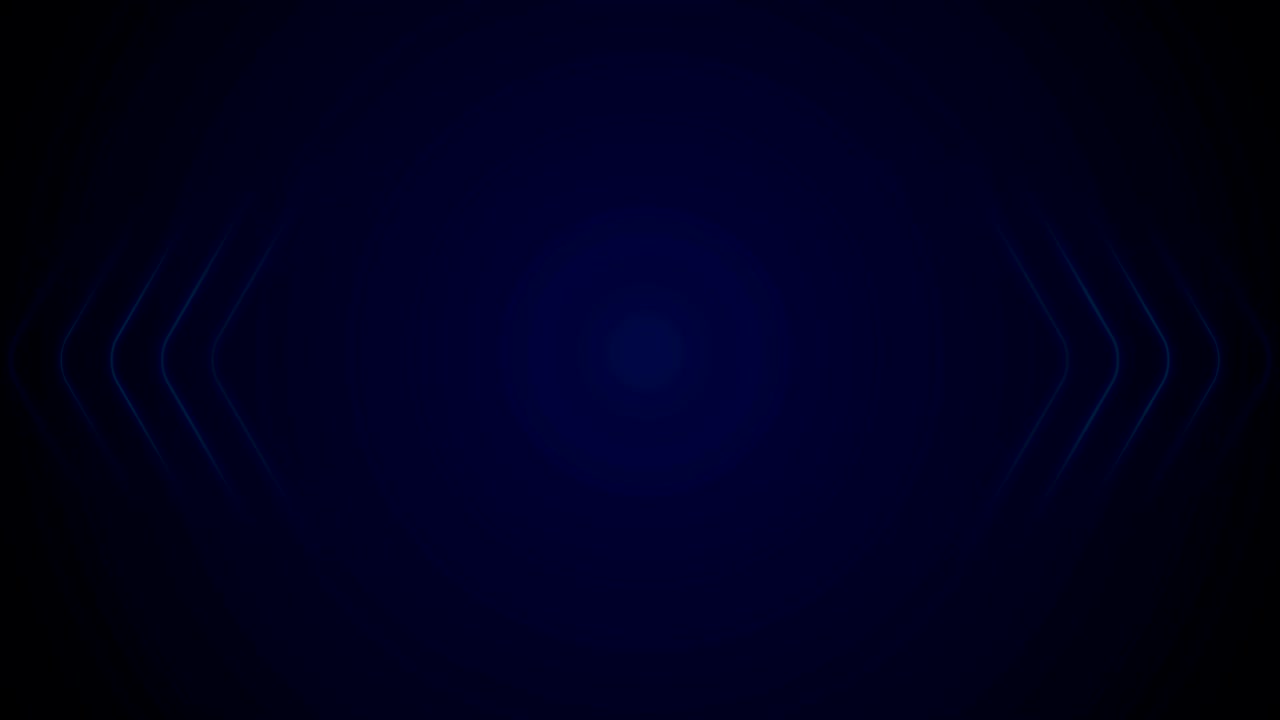 Bright blue abstract neon arrows tech video animation