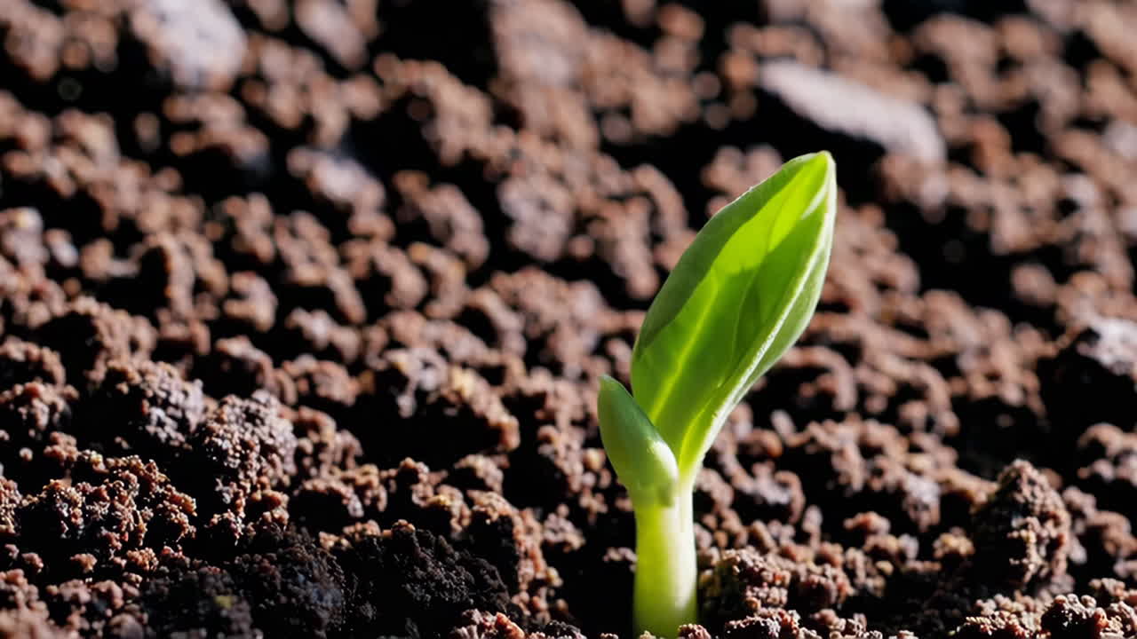 brote que emerge del suelo