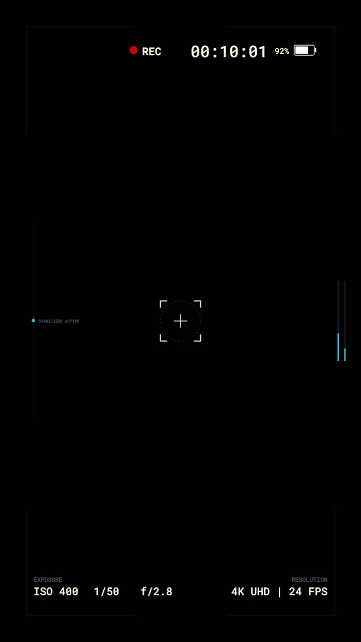 Digital Camera Viewfinder Interface Recording Overlay