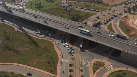 aerial view of the tramway in casablanca