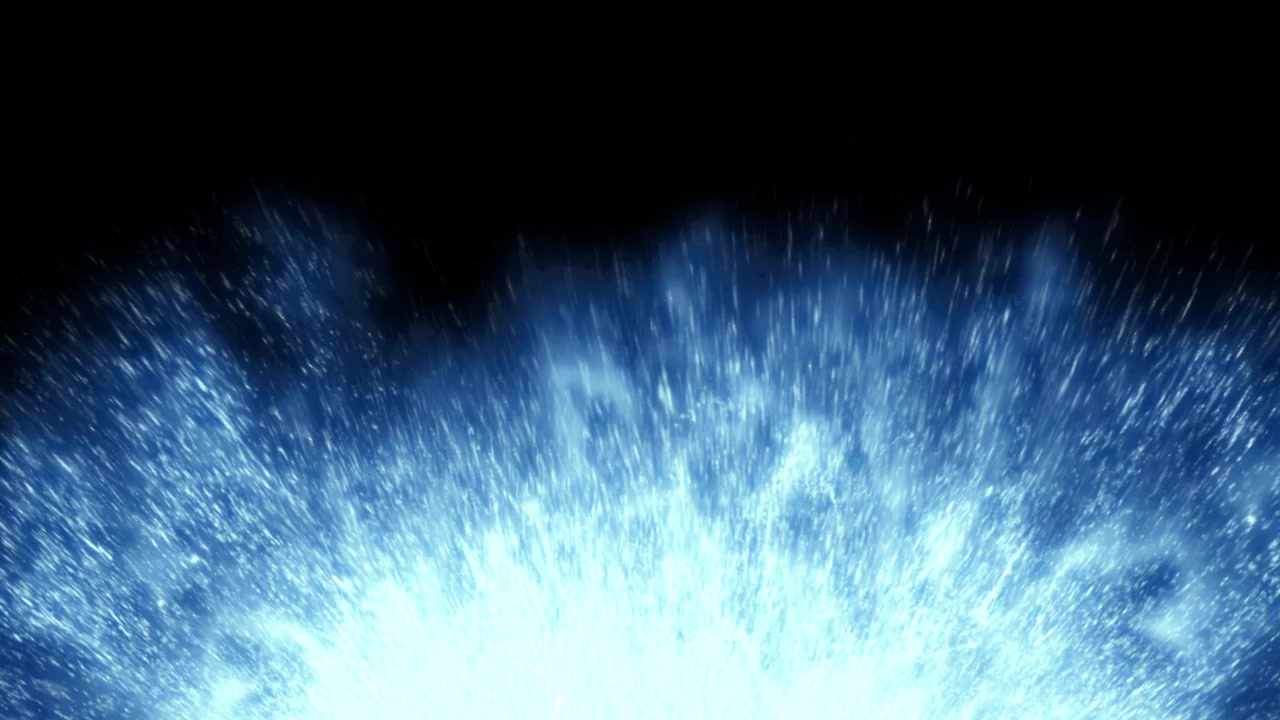 Abstract Blue Energy Burst on Black Background