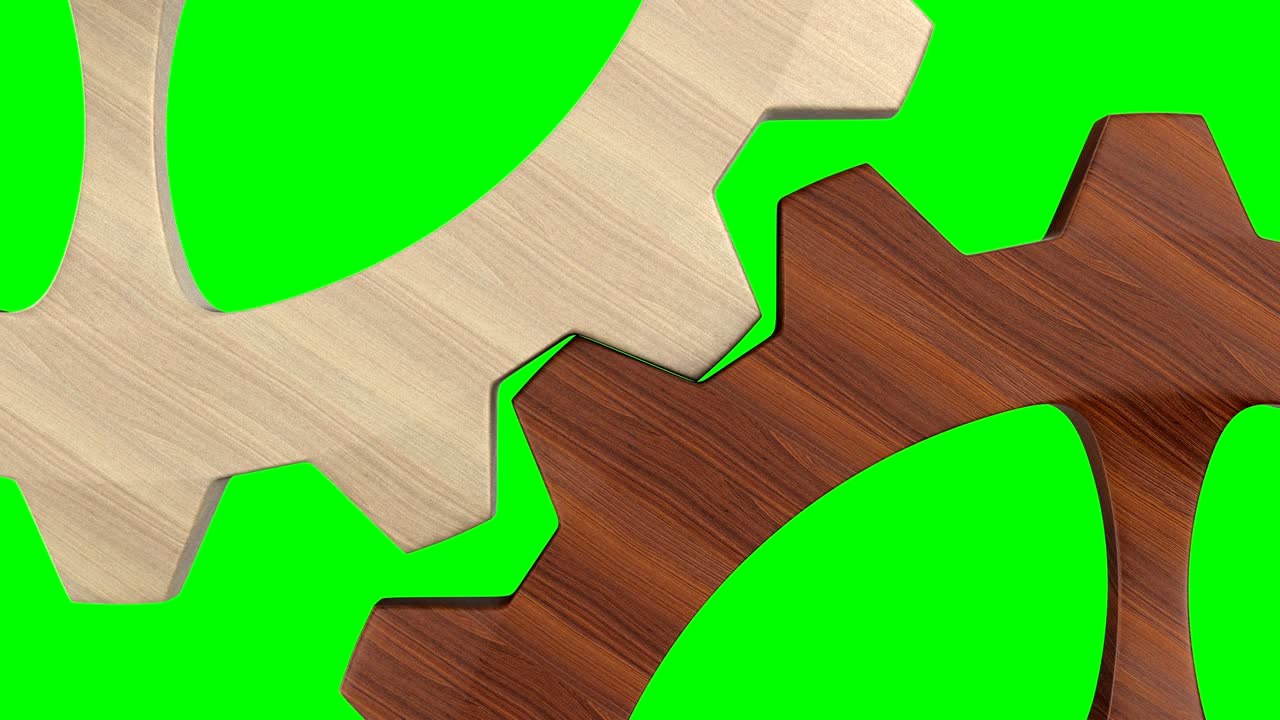 equipo de madera en fondo verde. renderizado en 3d aislado