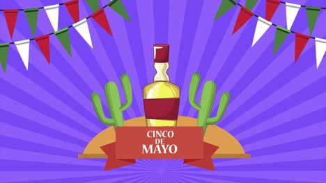 celebración de cinco de mayo con tequila