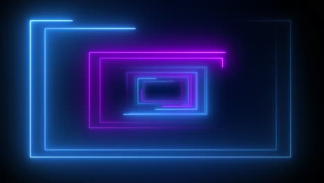 4k abstract neon hexagon tunnel lines endless seamless looped animated background technology concept