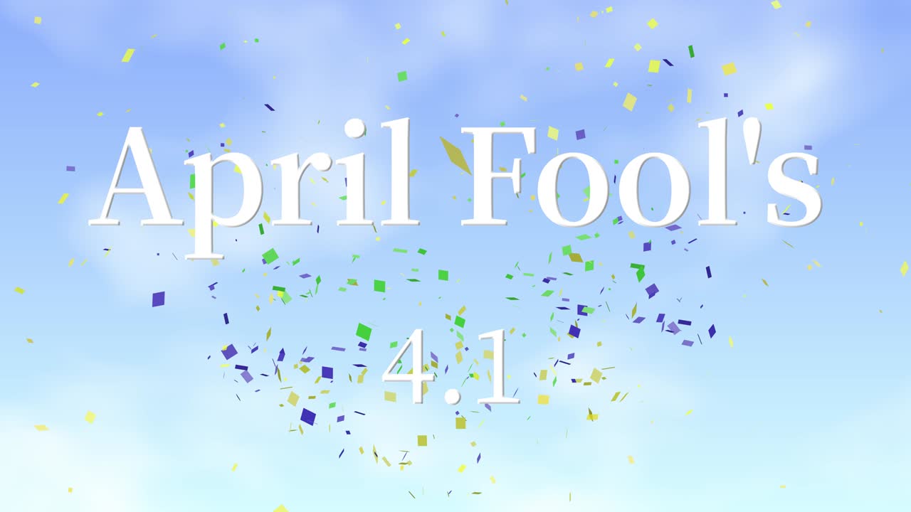 4월의 어리석은 영어 메시지 텍스트 애니메이션 모션 그래픽