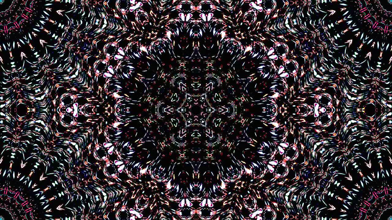 Beautiful abstract kaleidoscope that shines, a radiant light that regulates the subtle movements