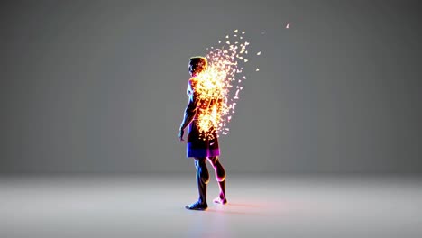 abstract representation of a powerful athlete