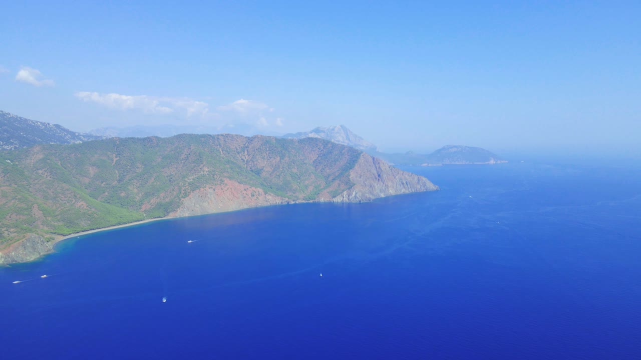 지중해의 4k 드론 영상