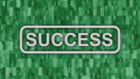 success message pixel computer screen animation