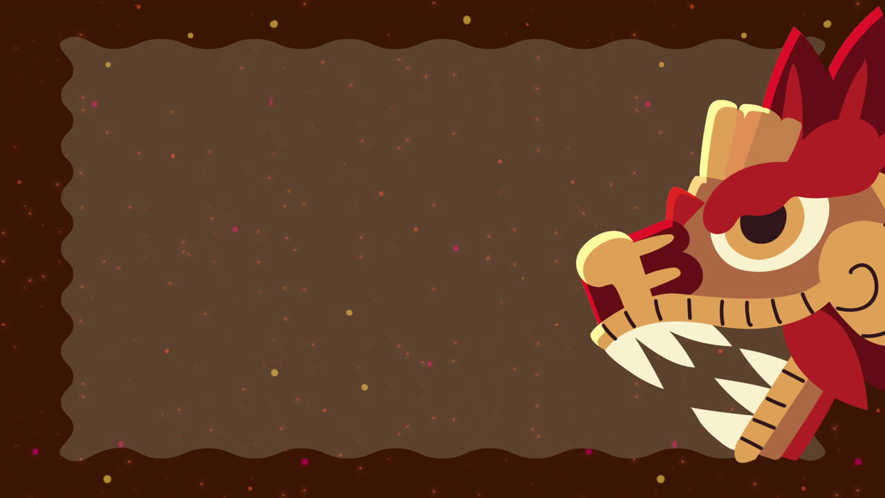 아즈텍 문화 드래곤 헤드 애니메이션