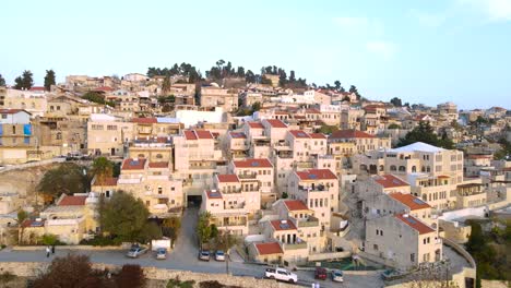 Die-Altstadt-Von-Safed,-Luftaufnahme,-Drohnenaufnahmen-Der-Altstadt-Von-Zefat