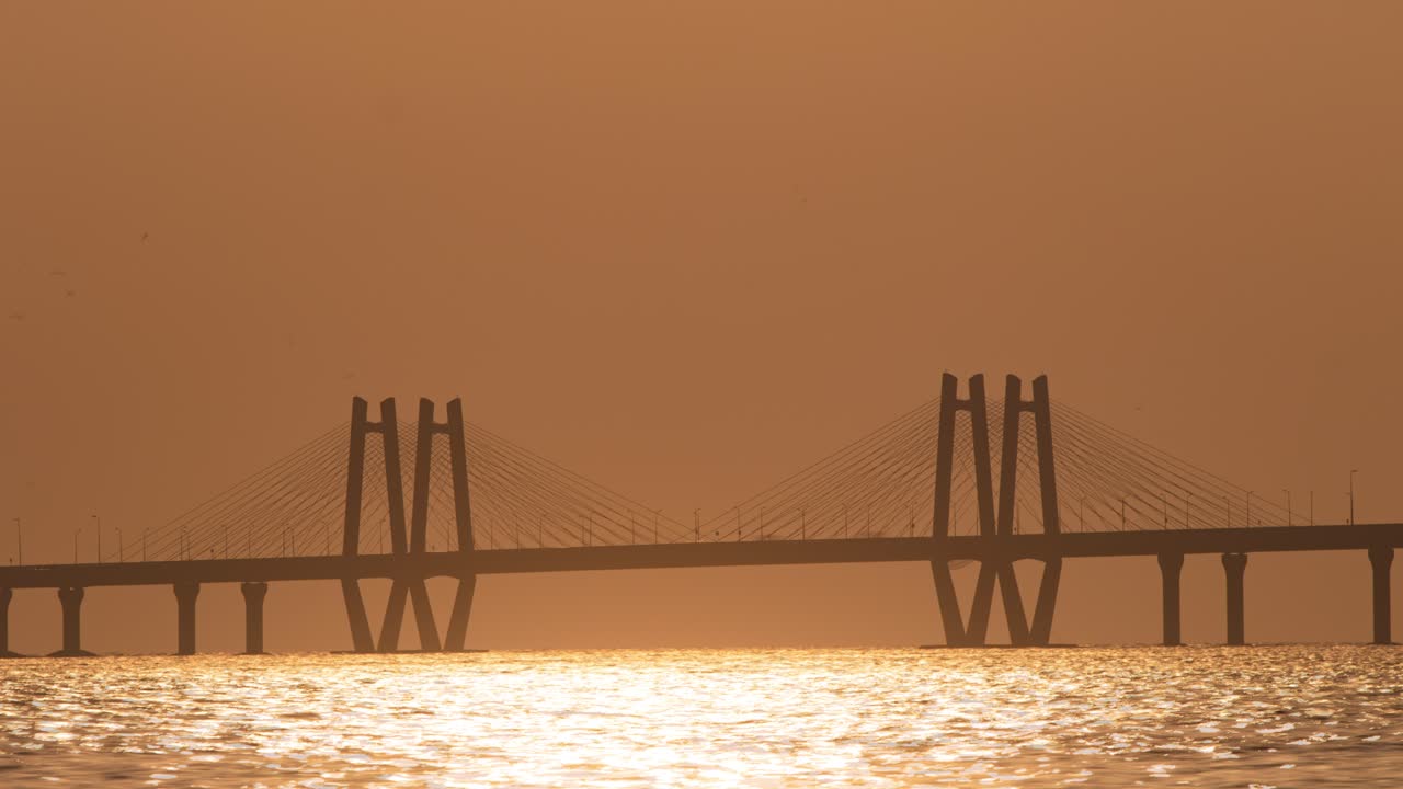 Bandra worli sealink bridge and mahim bay