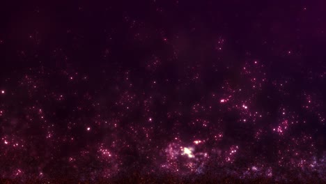 trippy abstract purple pink and orange particle loop background