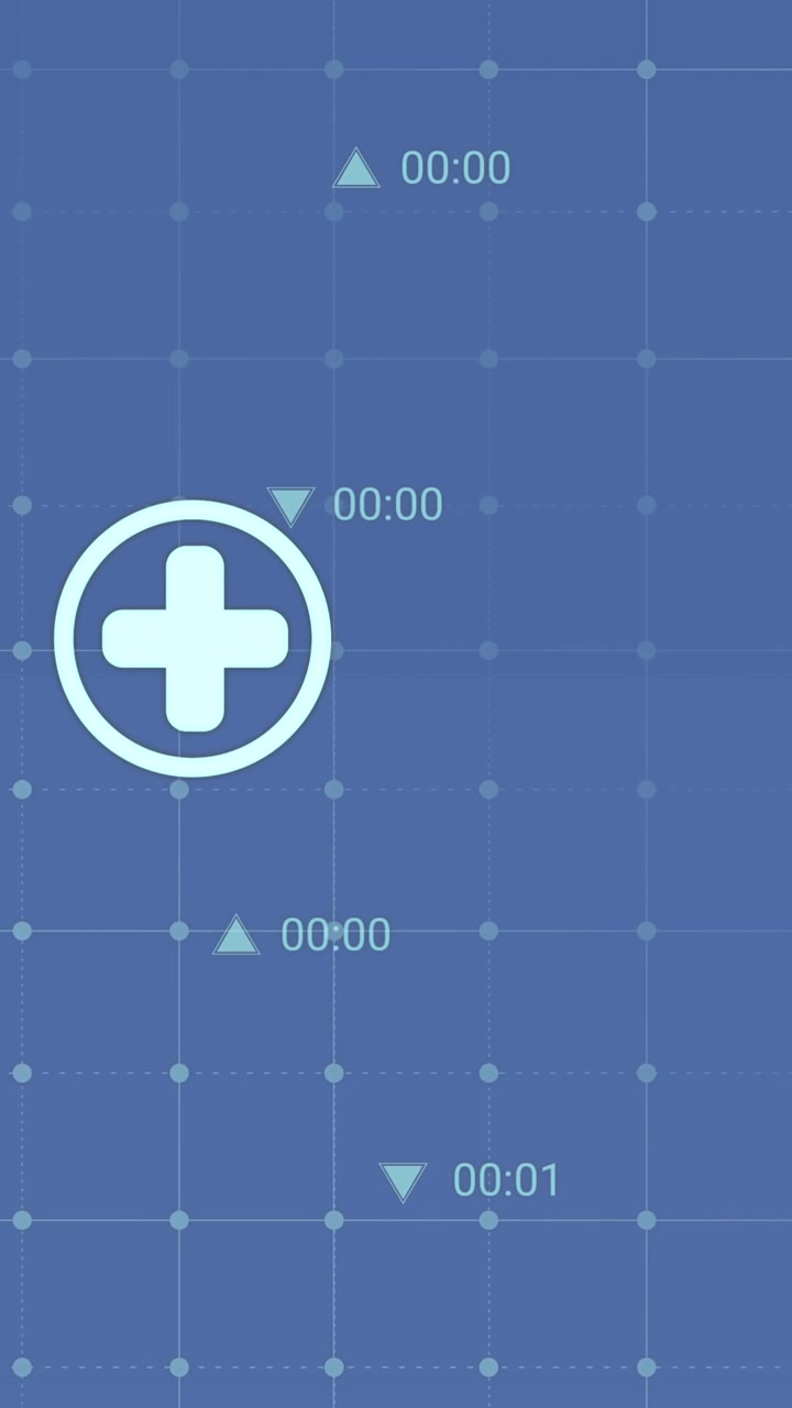 Animation of data processing with icons over stock market