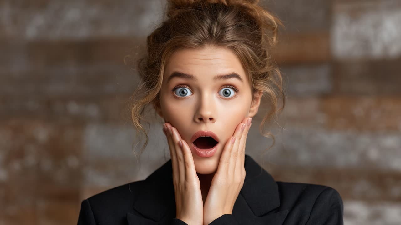 A Surprised Expression Transitions to Joyful Delight: Capturing the Range of Emotions Through Colorful Portraits Caught in Stunning Detail