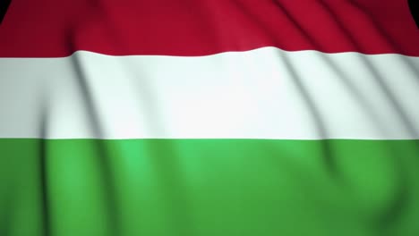 Waving realistic Hungary flag, 4k background, loop animation