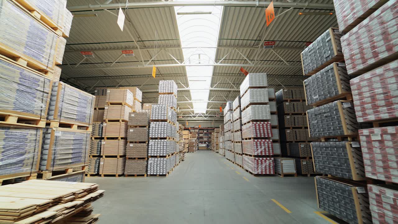 Factory for the production of parquet board. Modern industrial factory