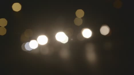 luces bokeh en los coches de la noche, 4k
