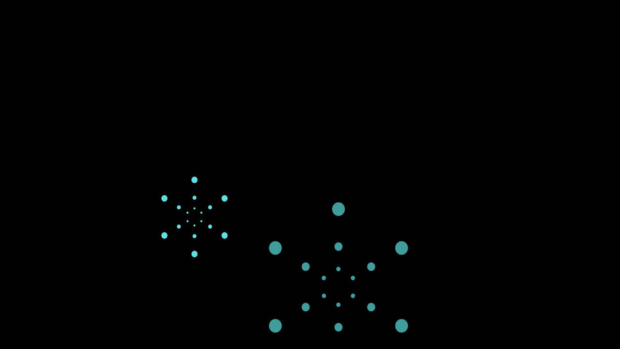 animación de fuegos artificiales azules explotando sobre un fondo negro