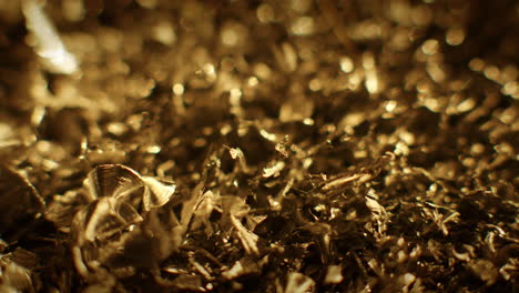golden color metal fillings chaotic movement