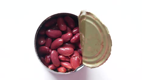 open can of red beans