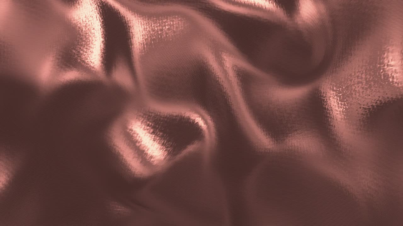 Rose Gold sparkly silk background. Glamour satin texture 3D rendering loop 4k