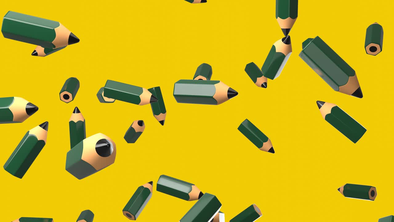 lápiz sobre fondo amarillo.