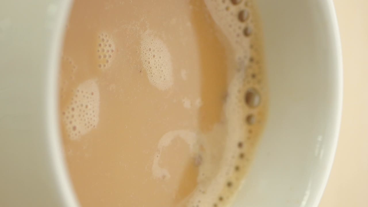 Close-up of a cup of coffee or tea