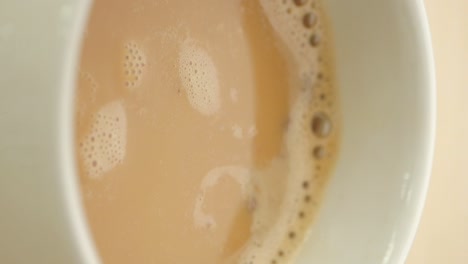 close-up of a cup of coffee or tea