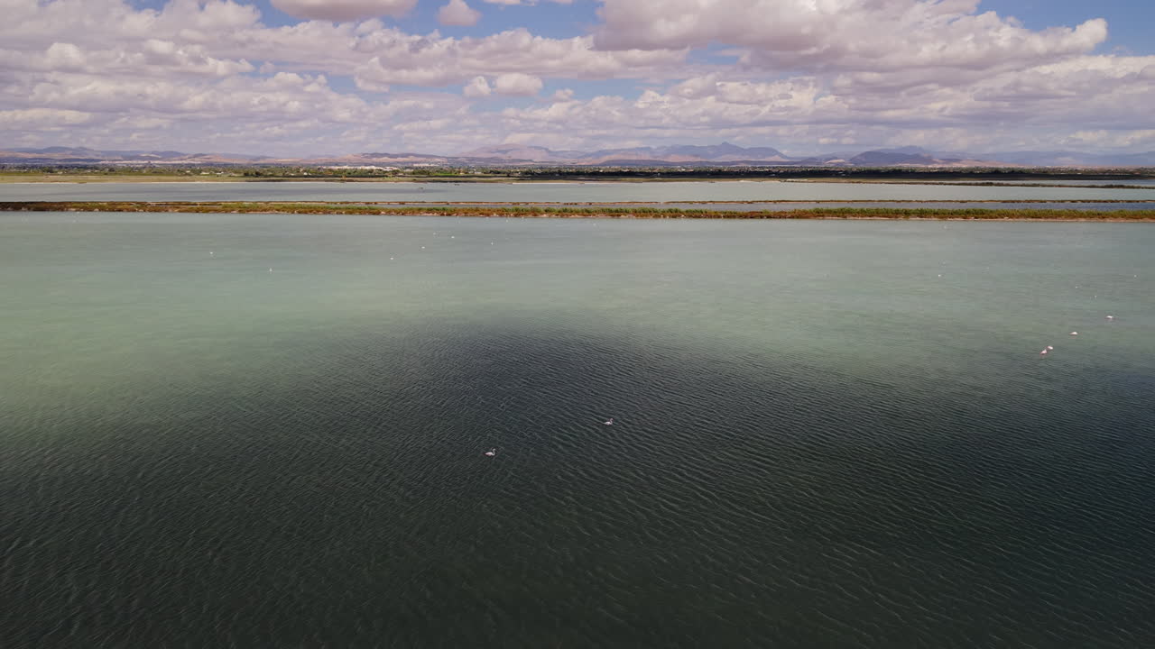 Tranquil Coastal Landscape with Water and Sky