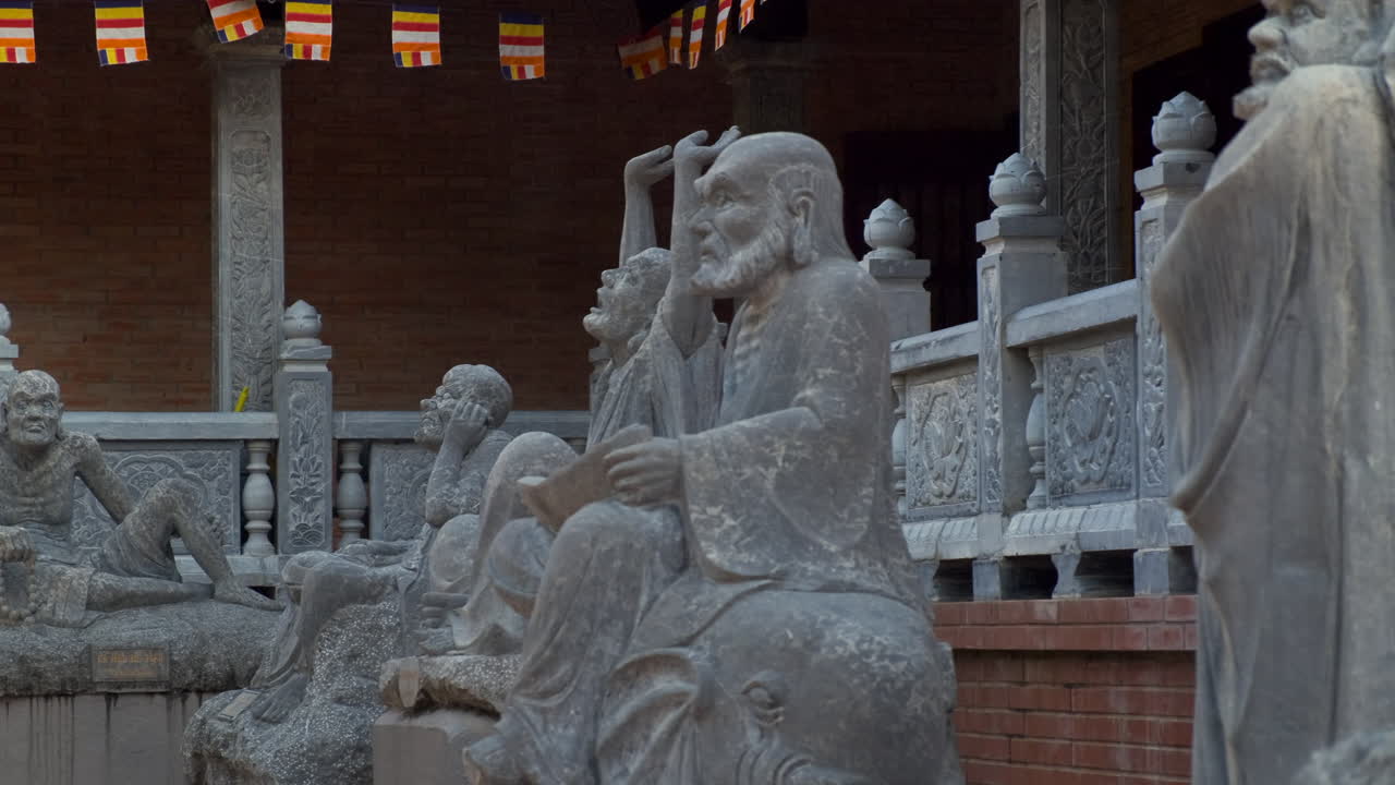 Buddhist Statues in a Temple
