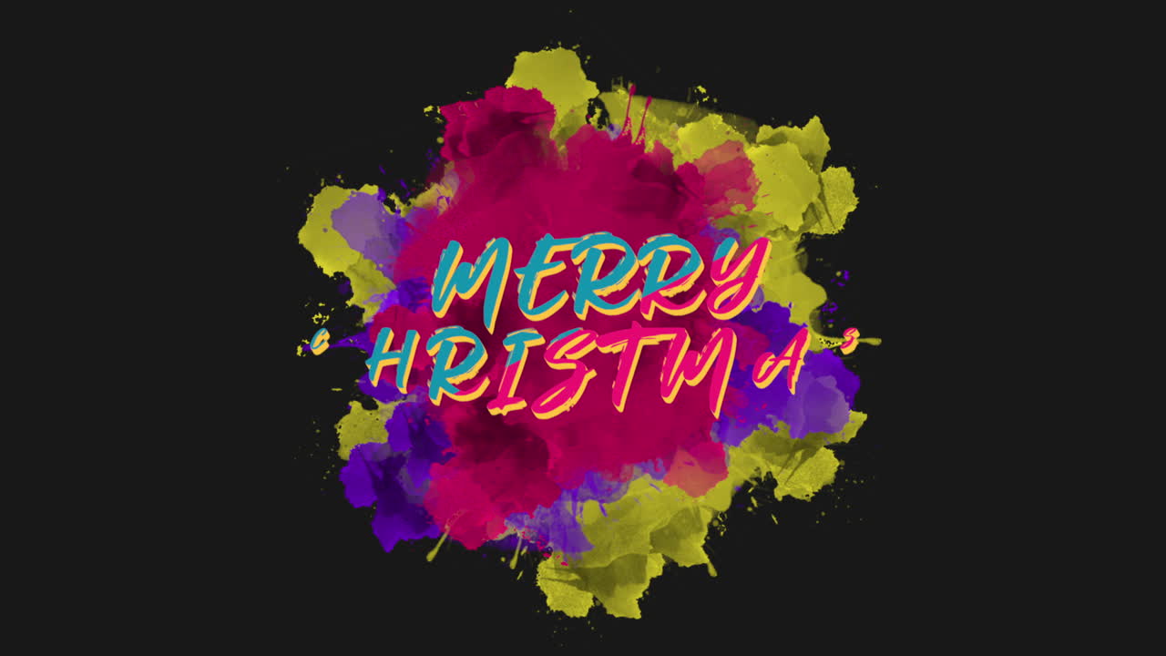 カラフルなアート ブラシでメリー クリスマス