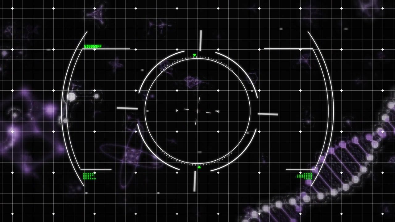 Animation of data processing over dna strand
